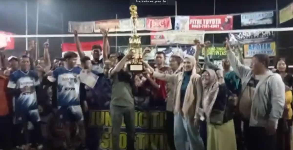 Turnamen Bola Voli Desa Bendungan “Bonggo Mulyo Cup 2024” Dimenangkan oleh Dukuh Grasak