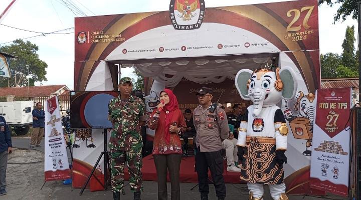 PPK dan PPS se Kecamatan Kedawung gelar Sosialisasi PILKADA di Pasar Kedawung Sragen